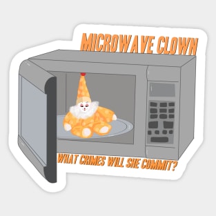 microwave clown... Sticker